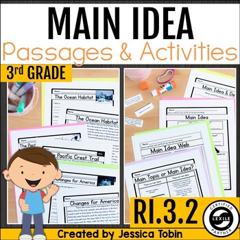 Preview of Main Idea and Details RI.3.2 Graphic Organizers, 3rd Grade Reading Comprehension