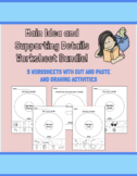 Main Idea and Supporting Details Matching Worksheet Bundle