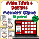 Main Idea and Supporting Details Memory Game in Print and Digital