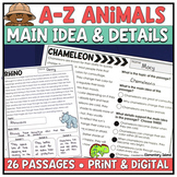 Nonfiction Main Idea and Supporting Details Animal Reading