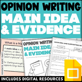 Main Idea and Supporting Details - Persuasive Writing Less