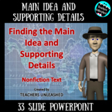 Main Idea and Supporting Details PowerPoint Lesson and Notes