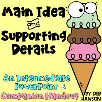 Preview of Main Idea and Supporting Details PowerPoint with Interactive Practice Passages