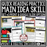 Main Idea and Supporting Details Reading Comprehension Pas