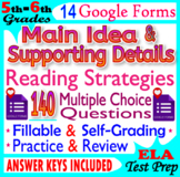 Main Idea and Supporting Details. SELF-GRADING Reading Com