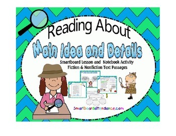 Preview of Main Idea and Supporting Details Smartboard Lesson and Activity