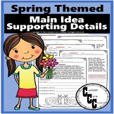 Main Idea and Supporting Details Spring Themed Passages