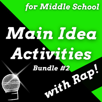 Preview of Middle School Main Idea and Supporting Details Passage Worksheets Mini Lessons