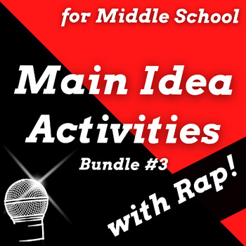 Preview of Middle School Main Idea and Supporting Details Activities with Passages