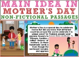 Main Idea in Mother's Day Non-Fictional Passages BOOM CARDS