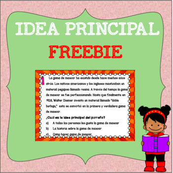 Preview of Main Idea in Spanish FREE - Idea principal y detalles - Task cards