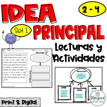Preview of Main Idea in Spanish - Idea principal y detalles de apoyo - Readings in Spanish