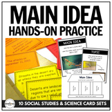Main Idea in a Bag: Hands-On Practice with 10 Social Studies & Science Card Sets