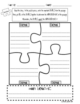 organizer graphic idea main puzzle pieces assessment quick editable writing worksheet organizers template reading worksheets teaching grade 2nd key organisers