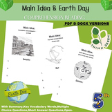 Main Ideas & Details Earth Day Comprehension Passages & Qu