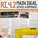 Main Ideas, Details, & Summaries RI.4.2 | September 11th N