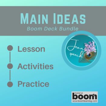 Preview of Main Ideas: Lesson, Activities, Practice BOOM DECK BUNDLE