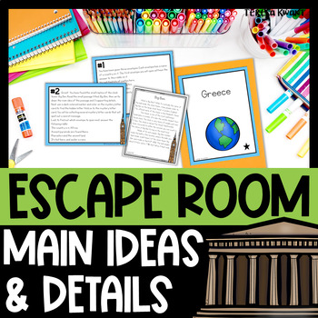 Preview of Main Ideas and Supporting Details Escape Room | Reading Comprehension