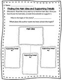 Main Ideas and Supporting Details Graphic Organizer