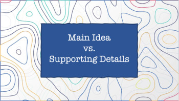 Preview of Main Ideas and Supporting Details PPT with Embedded Videos!