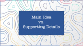 Main Ideas and Supporting Details PPT with Embedded Videos!