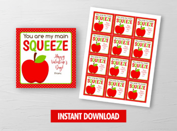 Applesauce Valentine Stickers for Kids Printable, for Apple Sauce Cups,  You're Awesomesauce, Classroom Valentine, Editable, INSTANT DOWNLOAD 