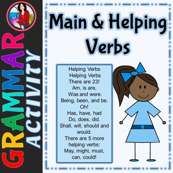 main and helping verbs center activity by melissa s teacher mall
