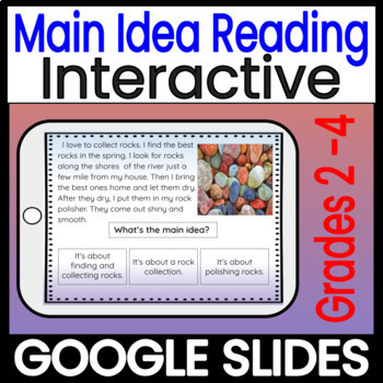 Preview of Main idea Reading Comprehension Third grade with Google Slides