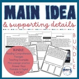 Central idea & supporting details worksheets, main idea & 