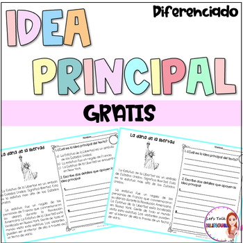 Preview of Main idea in Spanish/ Idea principal y detalles