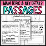 Main topic and Key Details Passages Shared Reading Compreh