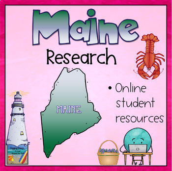 Preview of Maine Padlet - A Student Webpage & Research Activity