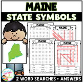 Maine State Symbols Word Search Puzzle Worksheets