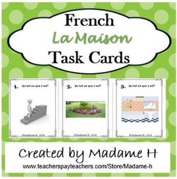 Preview of Maison French Vocabulary Activity - French House Practice Activities