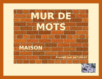 Preview of Maison (House in French) Word Wall