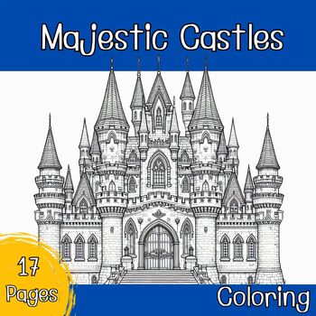Preview of Majestic Castles (CR0011)Coloring Book,Pages,Activity,For Family,Parents,Kids