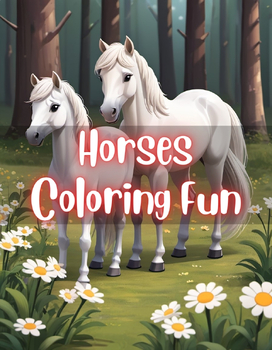Preview of Majestic Equine Marvels: A Horse Lover's Coloring Book with 100 Enchanting Pages