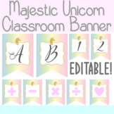 Majestic Unicorn Editable Classroom Banner