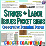 Strikes & Labor Union Issues Picket Sign Lesson