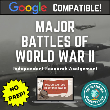 Preview of Major Battles of World War II - U.S. and World History Research Assignment