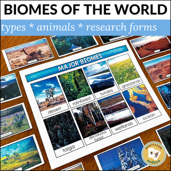 Major Biomes of the World | Nature Curriculum in Cards | Montessori