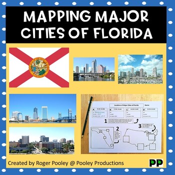 Preview of Major Cities of Florida, Mapping Locations activity