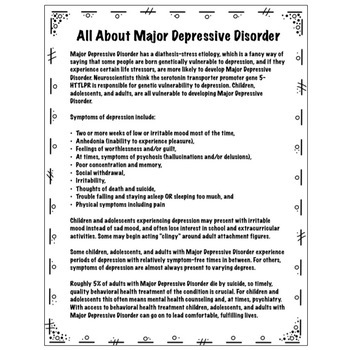 Major Depressive Disorder: A Handout about Depression | TpT