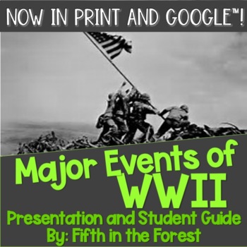 Preview of Major Events of WWII Powerpoint PLUS Student Guide for Distance Learning