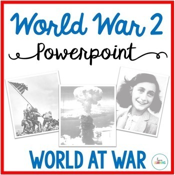 Preview of Major Events of World War Lesson Notes Activity - Holocaust, Atomic Bomb