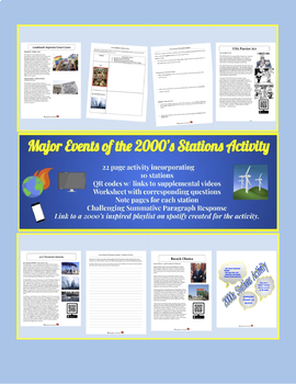 Major Events of the 2000s Stations Activity by Big Apple Social Studies