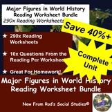 Major Figures in World History COMPLETE Reading Worksheet 