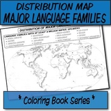 Major Language Families Distribution Map  **Coloring Book 