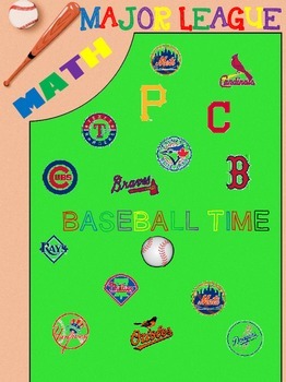 Preview of Math Bundle-Fractions, Decimals, and Percents with Baseball Theme