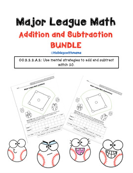 Preview of Major League Math Addition and Subtraction Bundle-for Gifted Students